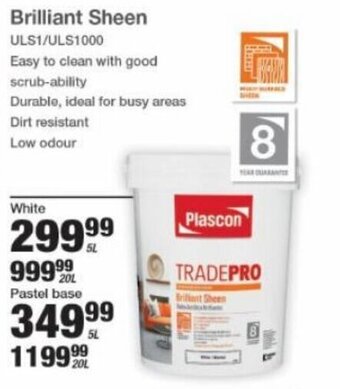 Plascon Brilliant Sheen White 5L