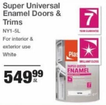 Mica Plascon Super Universal Enamel Door & Trims 5L offer