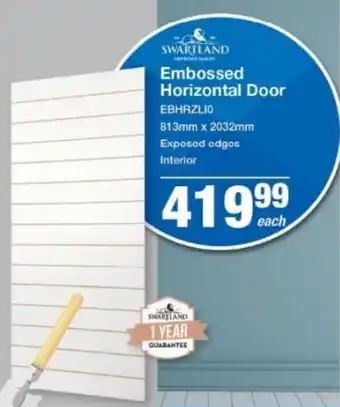 Mica Swartland Embosed Horizontal Door offer