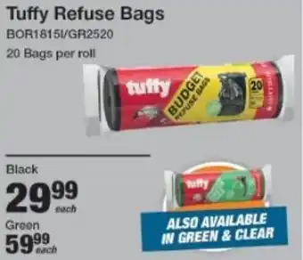 Tuffy Refuse Bags Black 20 bags per roll