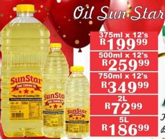 Oil Sun Star 375ml x 12's