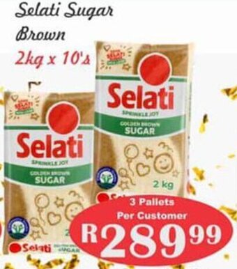 Advance Cash n Carry Selati Sugar Brown 2kg x 10's offer