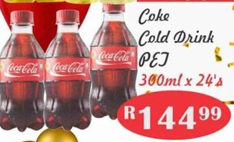 Advance Cash n Carry Coke Cold Drink Pet 300ml x 24's offer