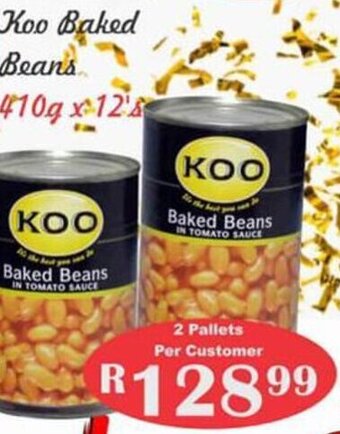 Advance Cash n Carry Koo Baked Beans 410g x 12's offer