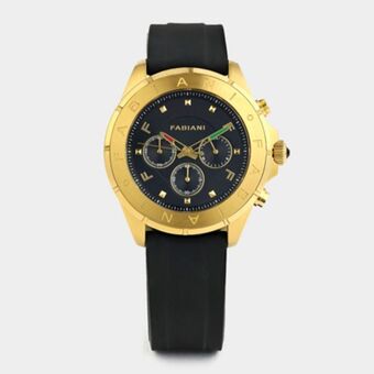 Fabiani Collezione debossed silicone strap timepiece offer