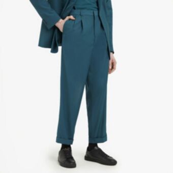 Mkm teal fresh drip suit trouser