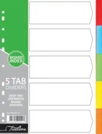 Bsc board index dividers 5 div