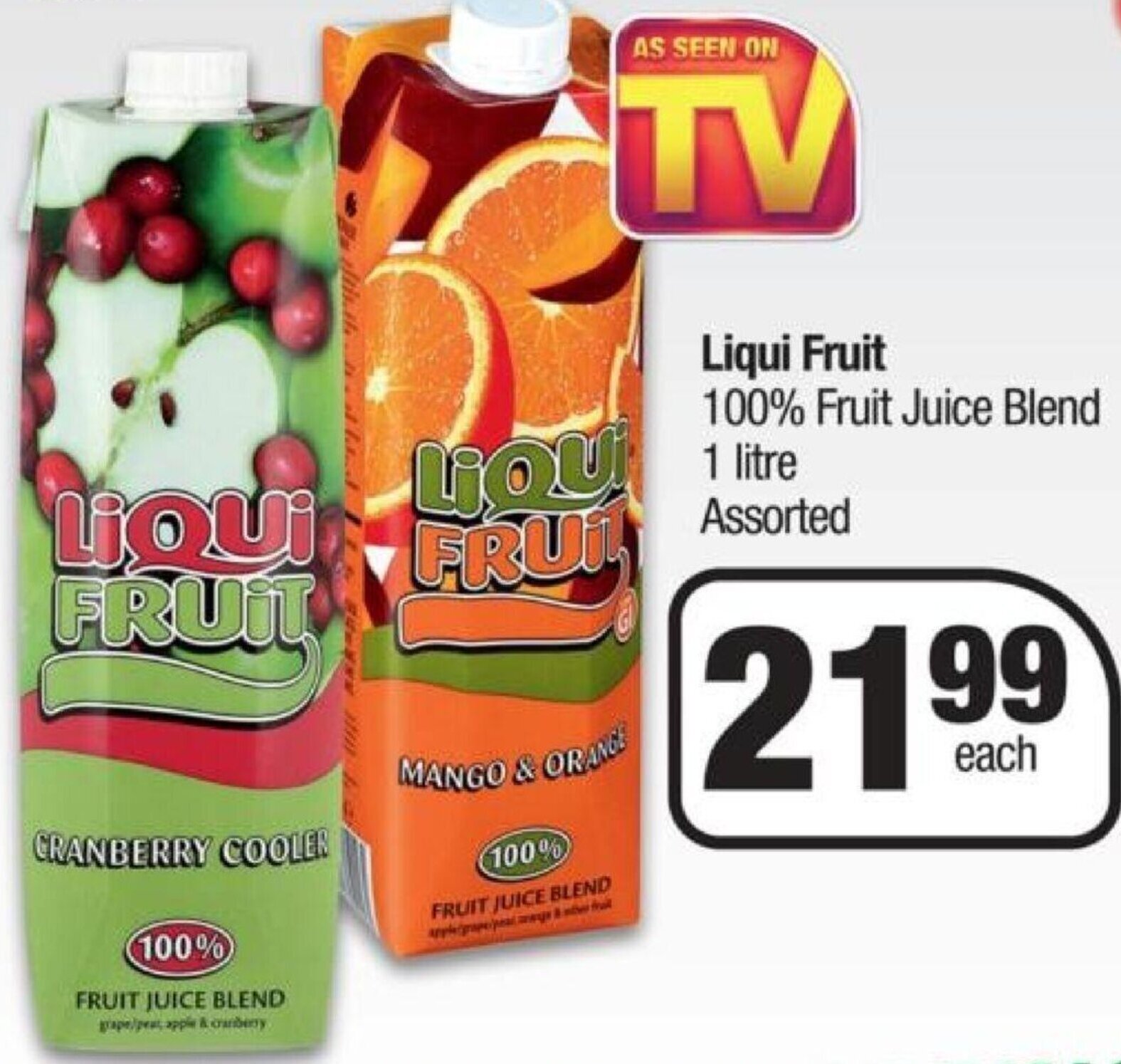 Liqui Fruit 100% Fruit Juice Blend 1L offer at Spar