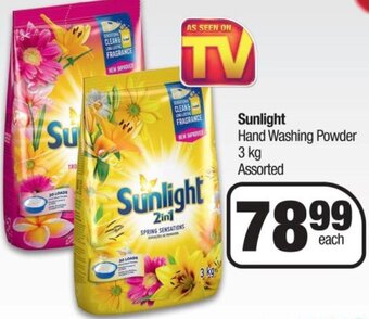 Spar Sunlight Hand Washing Powder 3kg offer