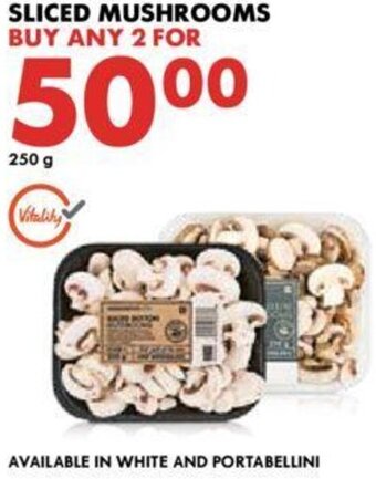 Woolworths Slice Mushrooms 250g offer