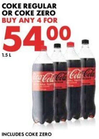Woolworths Coke Regular or Coke Zero 1,5L offer