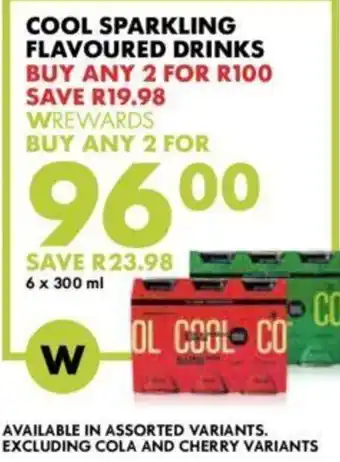 Cool Sparkling Flavoured Drinks 6 x 300ml