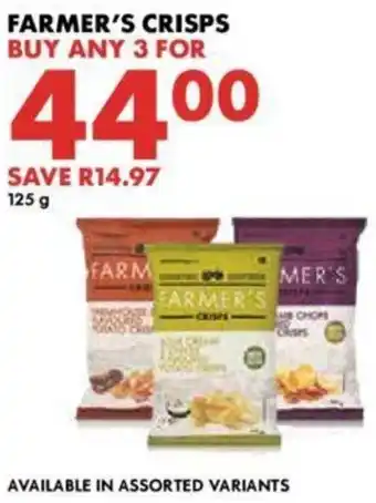 Woolworths Farmer's Crisps 125g offer