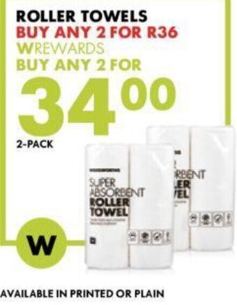 Woolworths Roller Towels 2-Pack offer