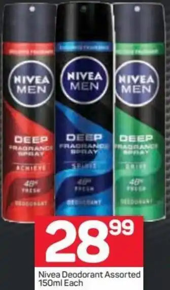 Pick n Pay Nivea Deodorant Assorted 150ml offer