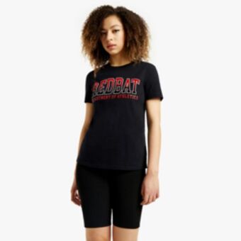 Sportscene Redbat athletics women's black t-shirt offer