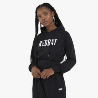 Sportscene Redbat women's black cropped hoodie offer
