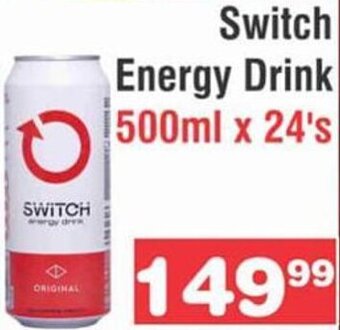 Advance Cash n Carry Switch Energy Drink 500ml x 24's offer