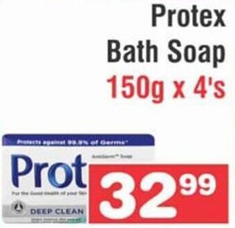 Advance Cash n Carry Protex Bath Soap 150g x 4's offer