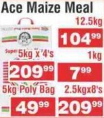 Advance Cash n Carry Ace Maize Meal 5kg x 4's offer