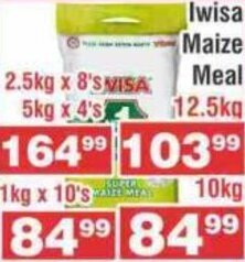Advance Cash n Carry Iwisa Maize Meal 2.5kg x 8's / 5kg x 4's offer