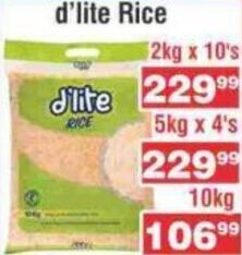 Advance Cash n Carry d'lite Rice 2kg x 10's offer