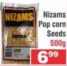 Advance Cash n Carry Nizams Pop Corn Seeds 500g offer
