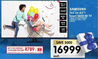 Makro Samsung 165cm (65") Smart QLED 4K TV offer