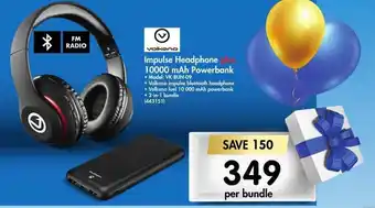 Makro Volkano Impulse Headphone plus 10000 mAh Powerbank offer