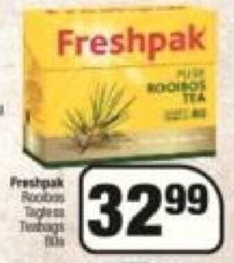 Spar Freshpak Rooibos Tagless Teabags 80s offer