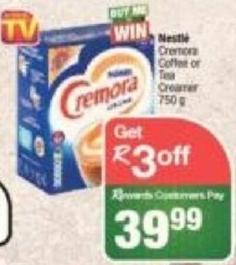 Spar Nestle Cremora Coffee or Tea Creamer 750g offer