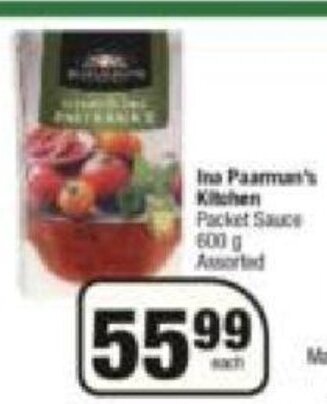 Spar Ina Paarman's Kitchen Packet Sauce 600g Assorted offer