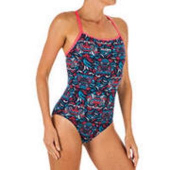 Women's one-piece swimsuit jade - all mask