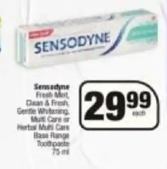 Spar Sensodyne Toothpaste 75 ml offer