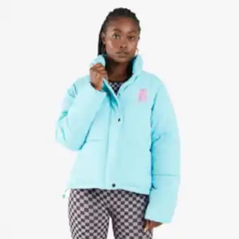 The FIX Women's blue 'yes girl yes!' print puffer jacket offer