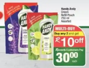 Spar Handy Andy Cream Refill Pouch 750 ml Assorted offer