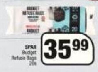 Spar SPAR Budget Refuse Bags 20s offer