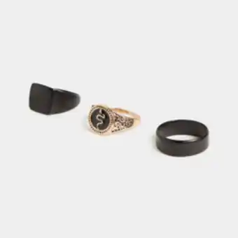 Markham Mkm multicolour snake epoxy signet ring pack offer