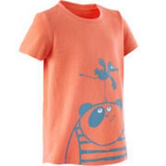 Decathlon Kids' basic t-shirt - coral offer