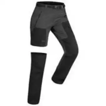 Convertible mountain trekking trousers - women's trekking 500 - dark grey