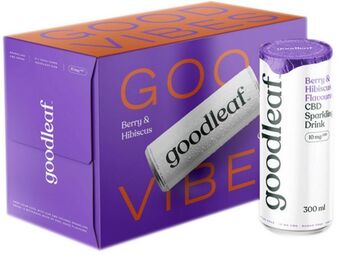 Goodleaf cbd infused sparkling water - berry ...