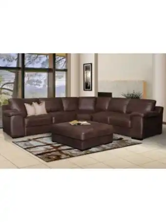 Stutguard 4pce antique choc chocolate fabric lounge suite