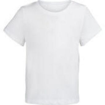 Decathlon 100 baby gym short-sleeved t-shirt - white offer