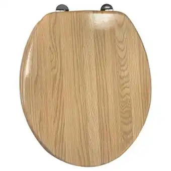 Game Mainstay 45cm light oak mould wood toilet seat fac201 offer