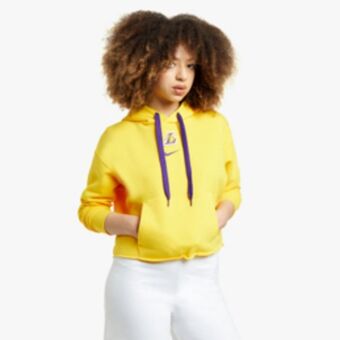 Sportscene Nike women's nba yellow hoodie offer
