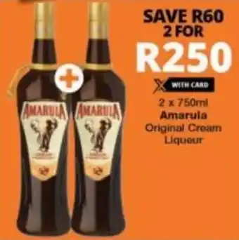 Checkers Amarula Original Cream Liqueur 2 x 750ml offer