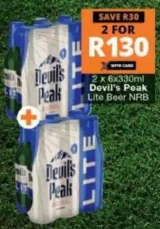 Devil's Peak Lite Beer NRB 2 x 6 x 330ml