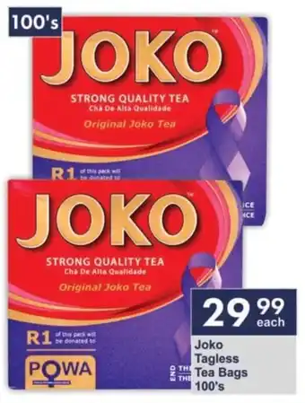 President Hyper Joko Tagless Teabags 100's offer