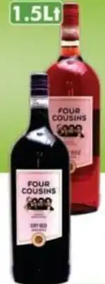 President Hyper Four Cousins Natural Sweet White / Red / Rosé / Dry White / Dry Red 1.5lt offer