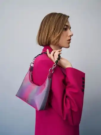 Charles & Keith Koi chain handle shoulder bag - peacock offer